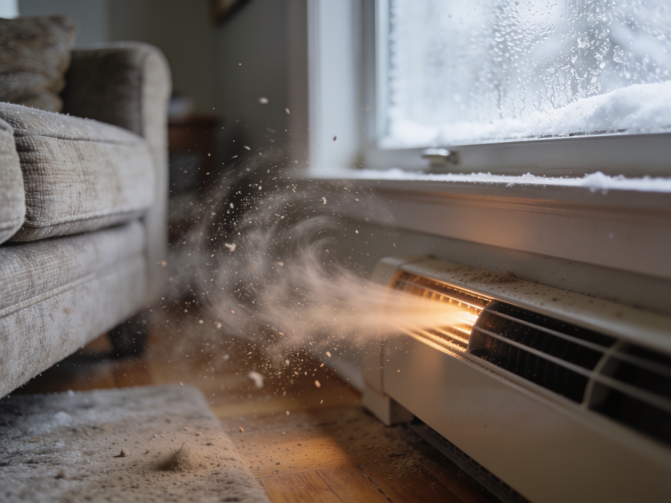 How Winter Heating Circulates Dust in Tualatin Homes